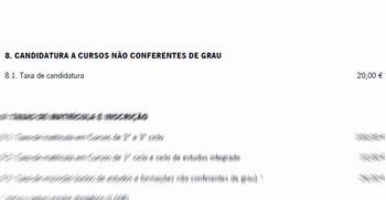 Imagens de Taxa de candidatura para cursos de formação fundamental, especializada e avançada