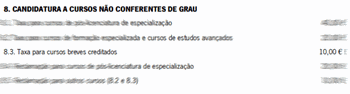 Imagens de Taxa de candidatura a formação microcredenciada