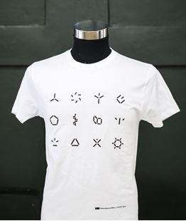 Imagens de Tshirt Símbolos Escolas - branca - Tamanho XL